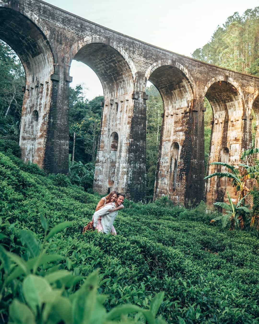 Lush green hills in Sri Lanka