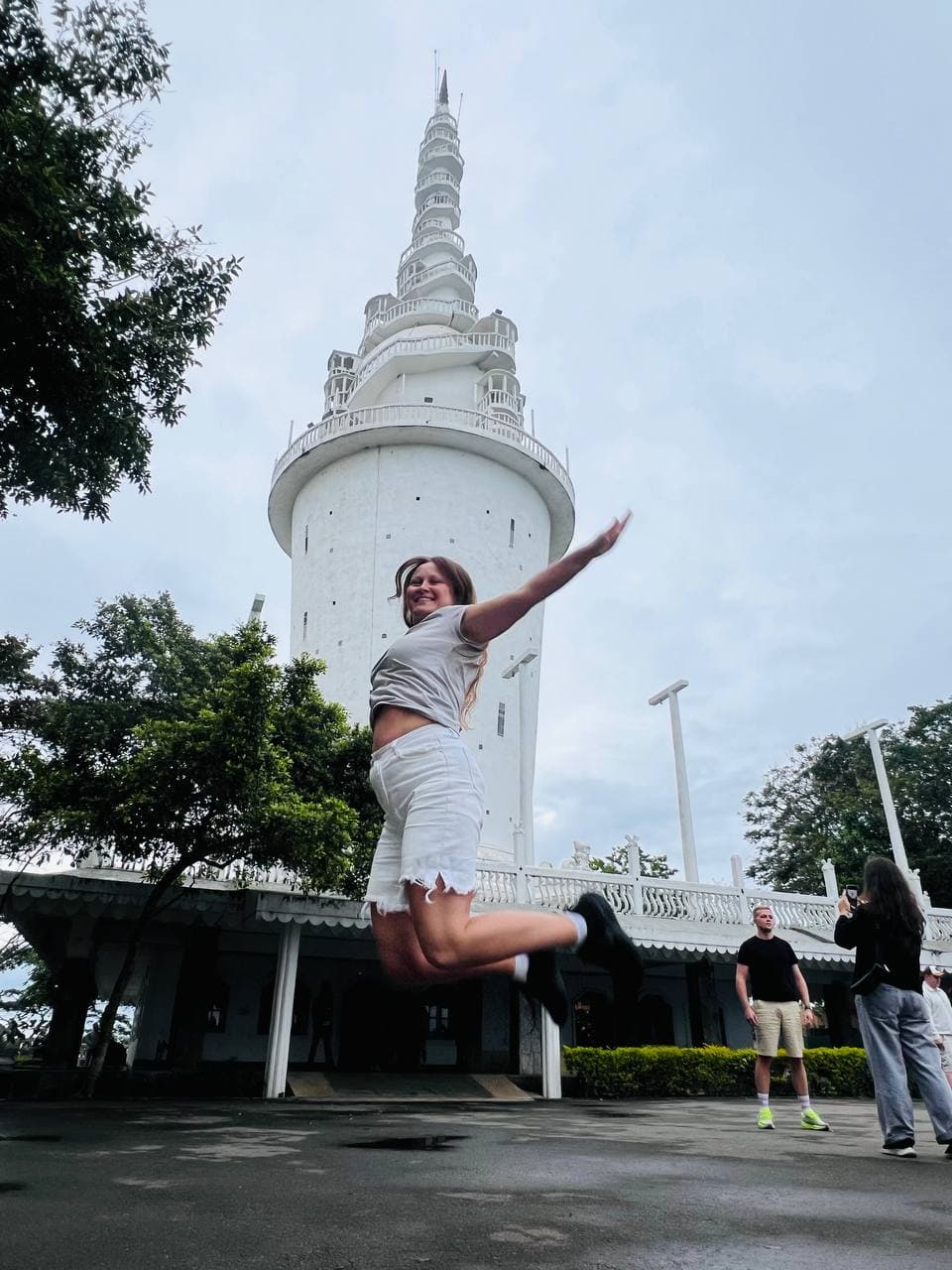 Travelers enjoying a beautiful Sri Lankan destination in February