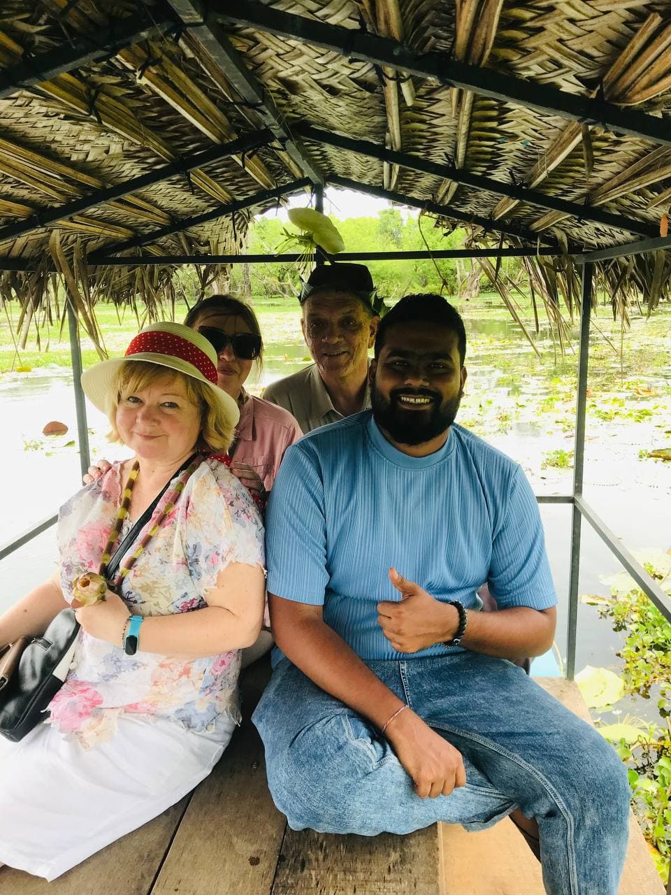 Travelers enjoying a beautiful Sri Lankan destination