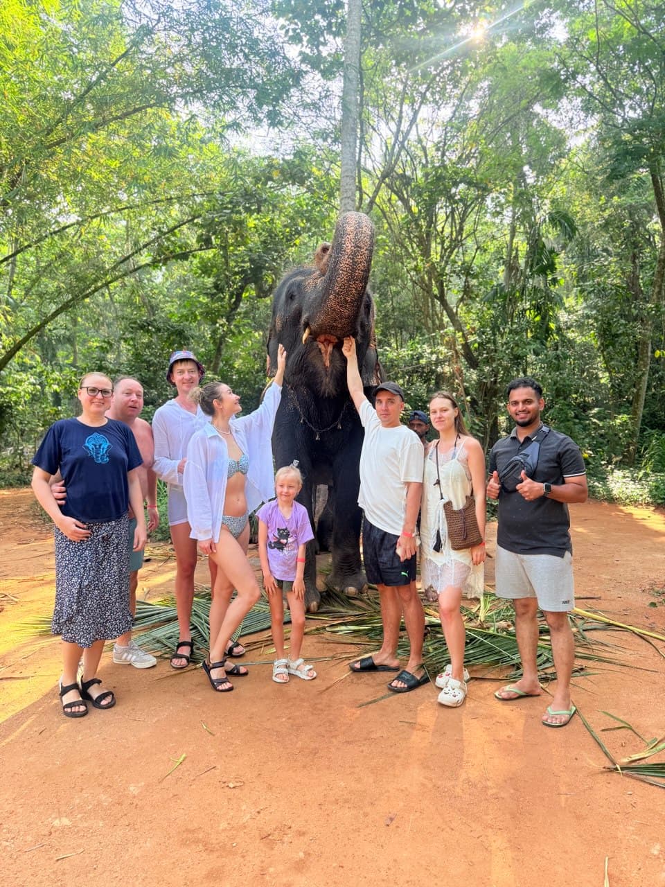 Travelers enjoying a beautiful Sri Lankan destination in February