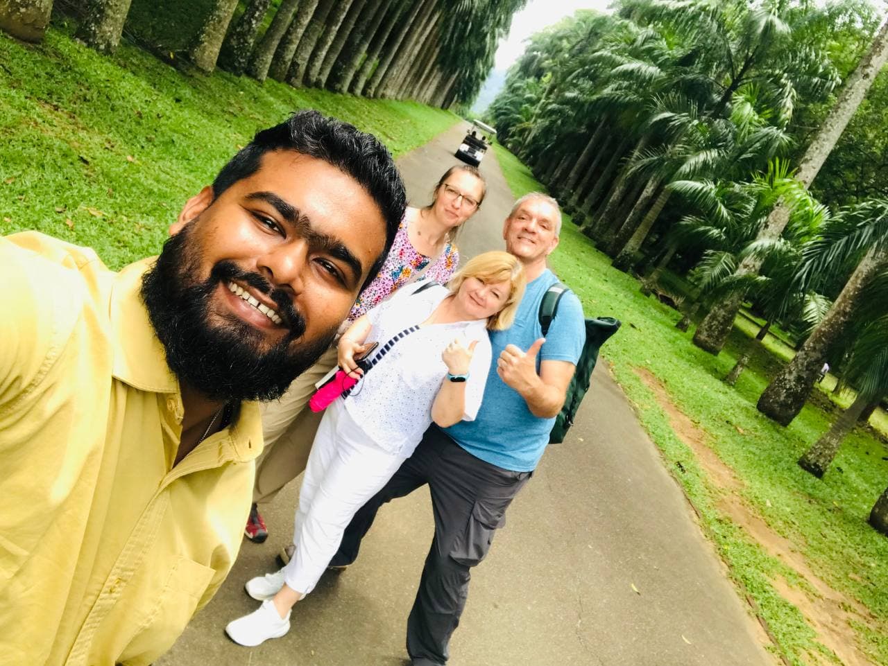 Travelers enjoying a beautiful Sri Lankan destination