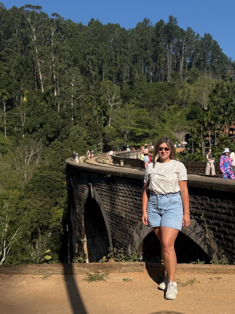 Travelers enjoying a beautiful Sri Lankan destination in March
