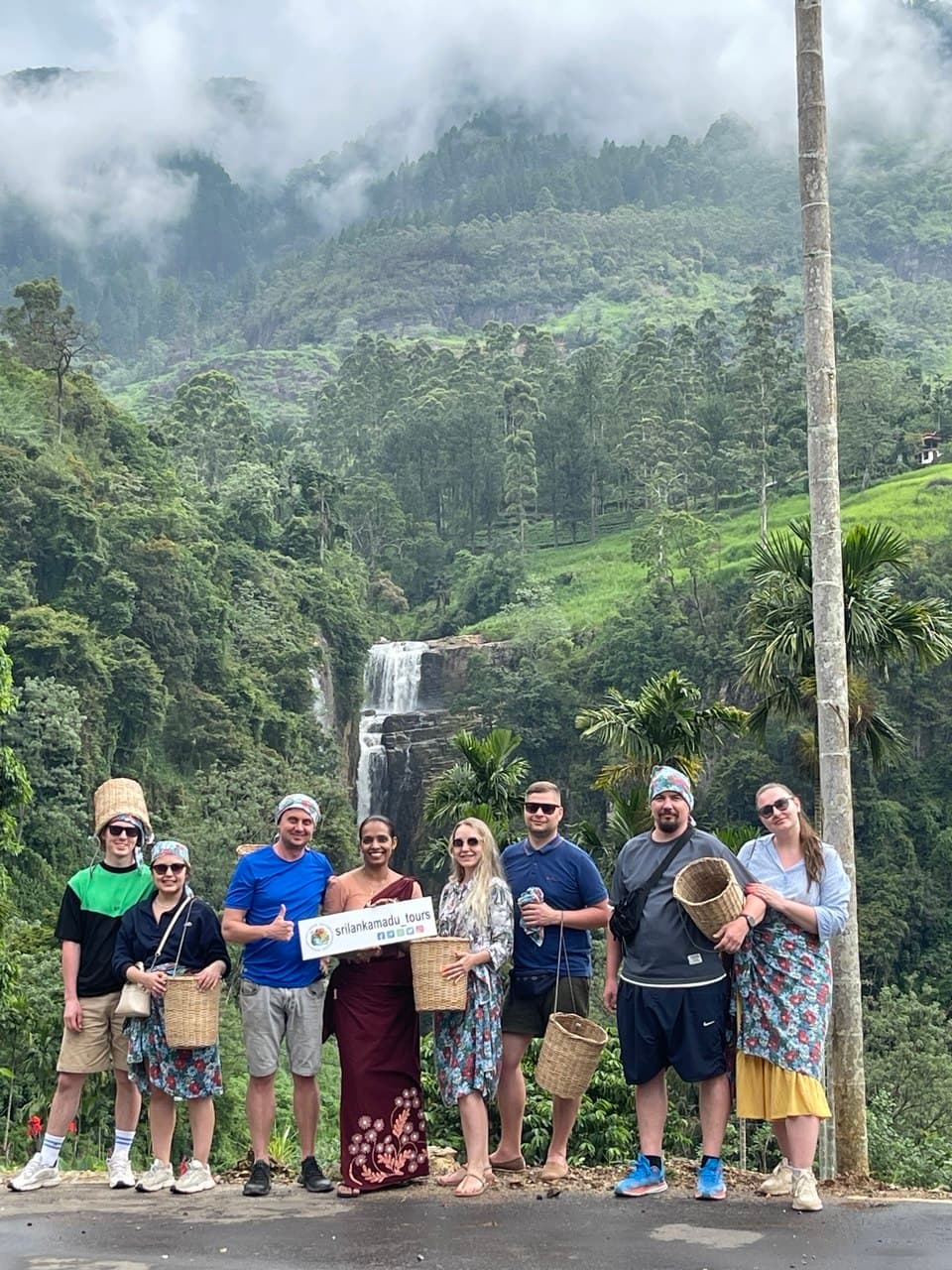 Travelers enjoying a beautiful Sri Lankan destination