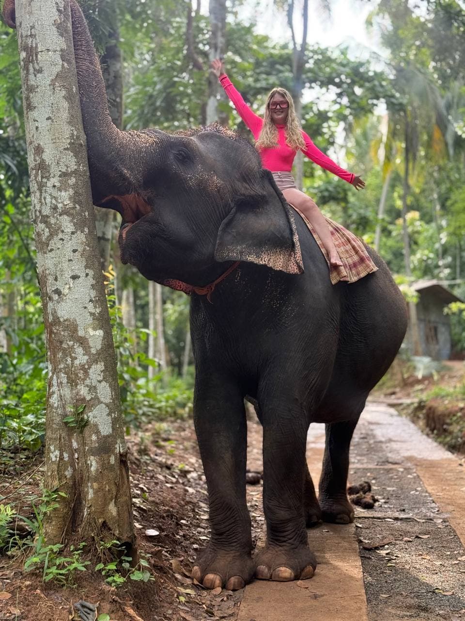 Travelers enjoying a beautiful Sri Lankan destination