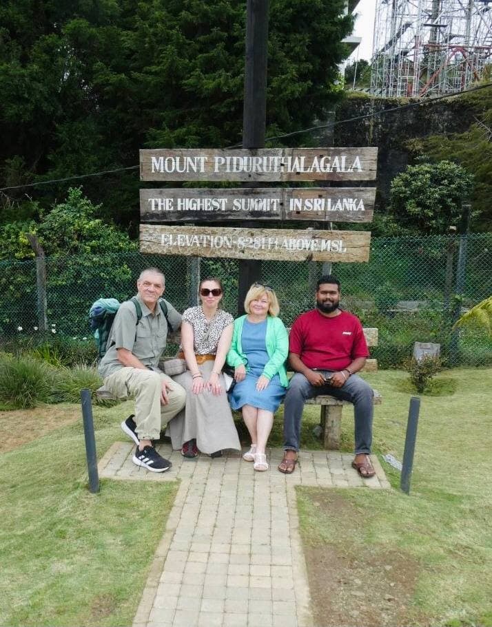 Travelers enjoying a beautiful Sri Lankan destination