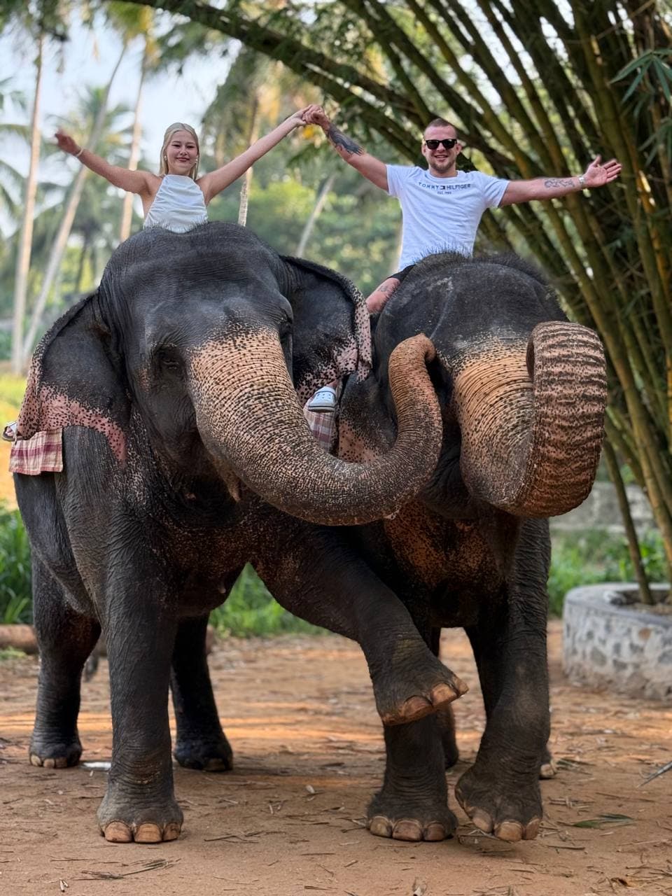 Travelers enjoying a beautiful Sri Lankan destination in March
