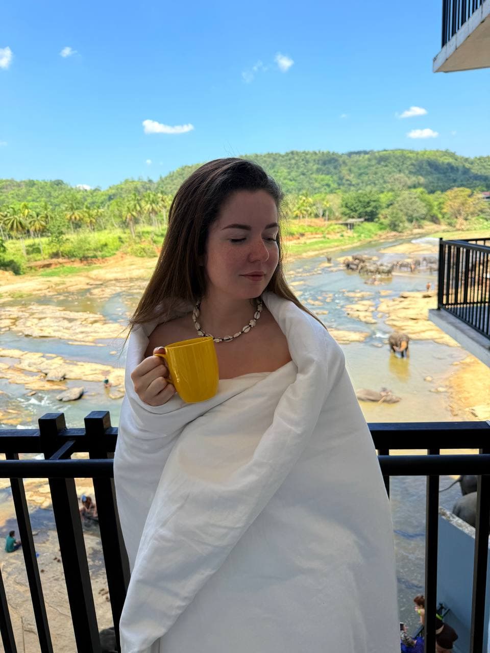 Travelers enjoying a beautiful Sri Lankan destination in March