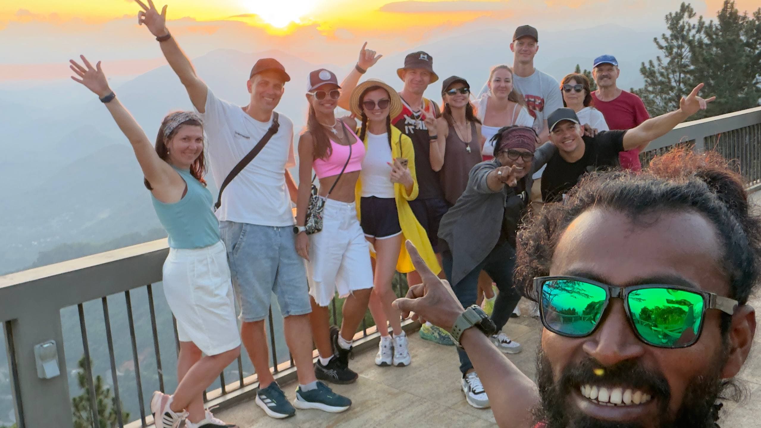 Travelers enjoying a beautiful Sri Lankan destination in February