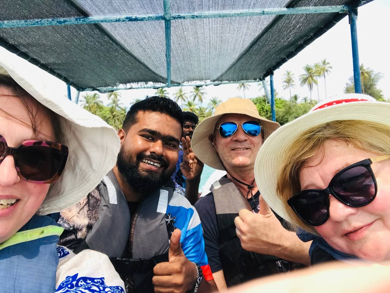 Travelers enjoying a beautiful Sri Lankan destination